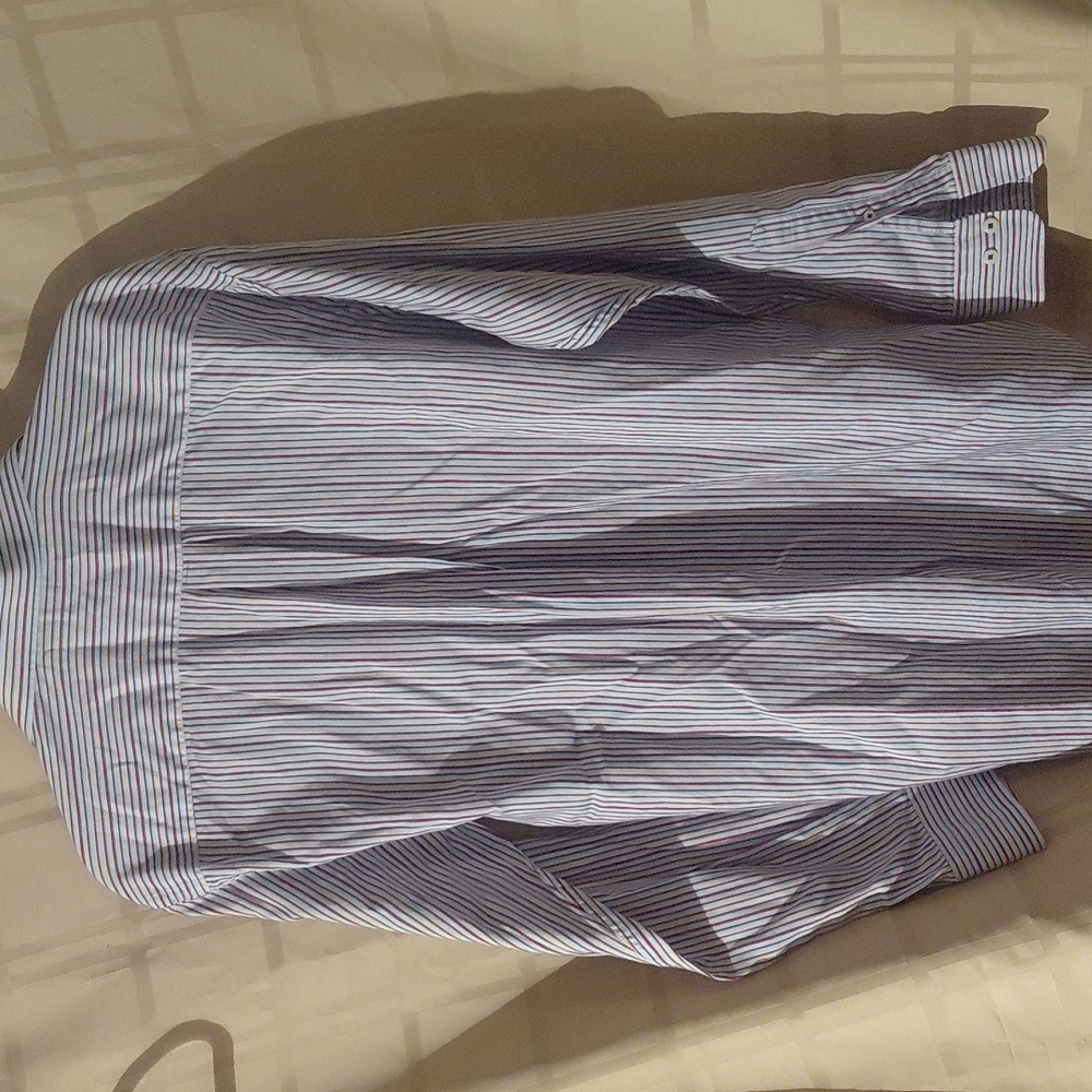 Peter Millar White With Multi-Colored Striped But… - image 2